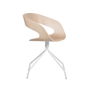 Plycollection Chat swivel istuin bleached oak / jalusta white
