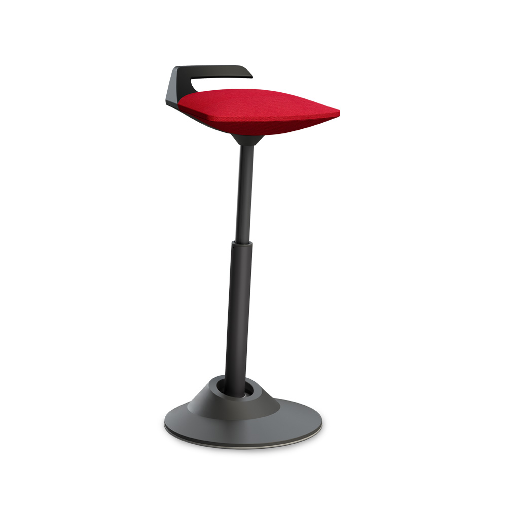 Aeris_Muvman_high_black_capture_red_aktiivituoli_tasapainotuoli_nojailutuki_seisomatuki_kassatuoli_vastaanottotuoli_01 - Edella