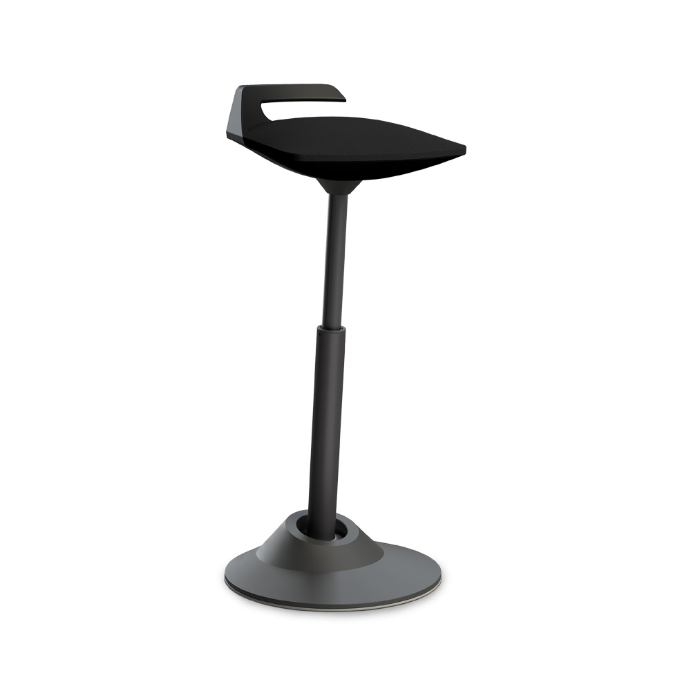 Aeris_Muvman_high_black_select_black_aktiivituoli_tasapainotuoli_nojailutuki_seisomatuki_kassatuoli_vastaanottotuoli_01 - Edella