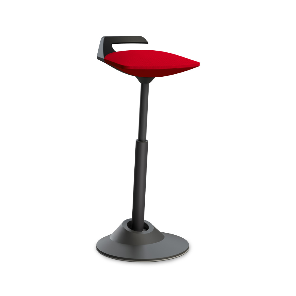 Aeris_Muvman_high_black_select_red_aktiivituoli_tasapainotuoli_nojailutuki_seisomatuki_kassatuoli_vastaanottotuoli_01 - Edella