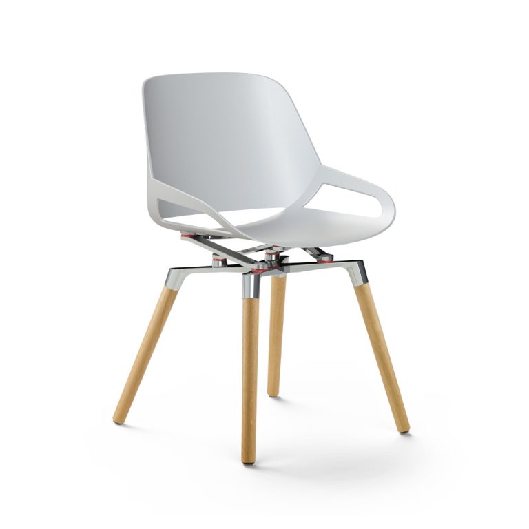 Aeris Numo valkoinen istuin kiillotettu mekanismi tammijalka