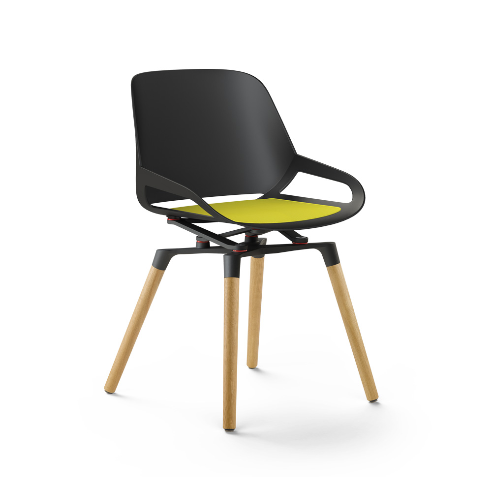Aeris_Numo_tammijalat_musta_keltainen_istuinpehmuste_ravintolatuoli_kahvilatuoli_neuvottelutuoli_asiakastuoli_ruokapöydän_tuoli_01 - Edella