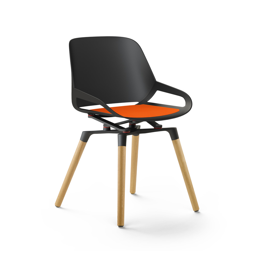 Aeris_Numo_tammijalat_musta_punainen_istuinpehmuste_ravintolatuoli_kahvilatuoli_neuvottelutuoli_asiakastuoli_ruokapöydän_tuoli_01 - Edella