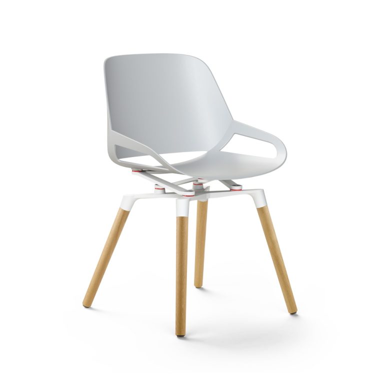 Aeris Numo valkoinen istuin valkoinen mekanismi tammijalka