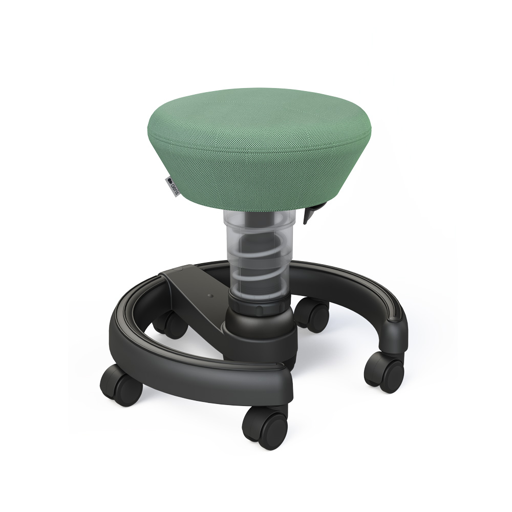 Aeris_Swoppster_green_jousituoli_vieterituoli_aktiivituoli_tasapainotuoli_lapsille_lastentuoli_päiväkoteihin_lastenhuoneisiin_01 - Edella Aeris Swoppster aktiivituoli black green