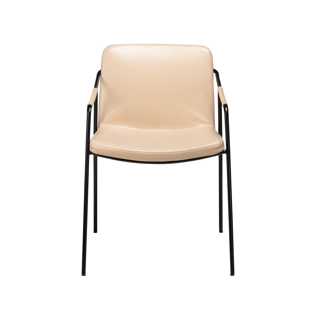 Danform_BOTO_CHAIR_TUOLI_KÄSINOJALLINEN_vintage_ivory_art_leather_w_black_legs_04 - Edella