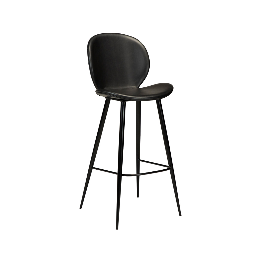 Danform_CLOUD_BAR_STOOL_Baarituoli_vintage_black_art_leather_w_black_metal_legs_01 - Edella