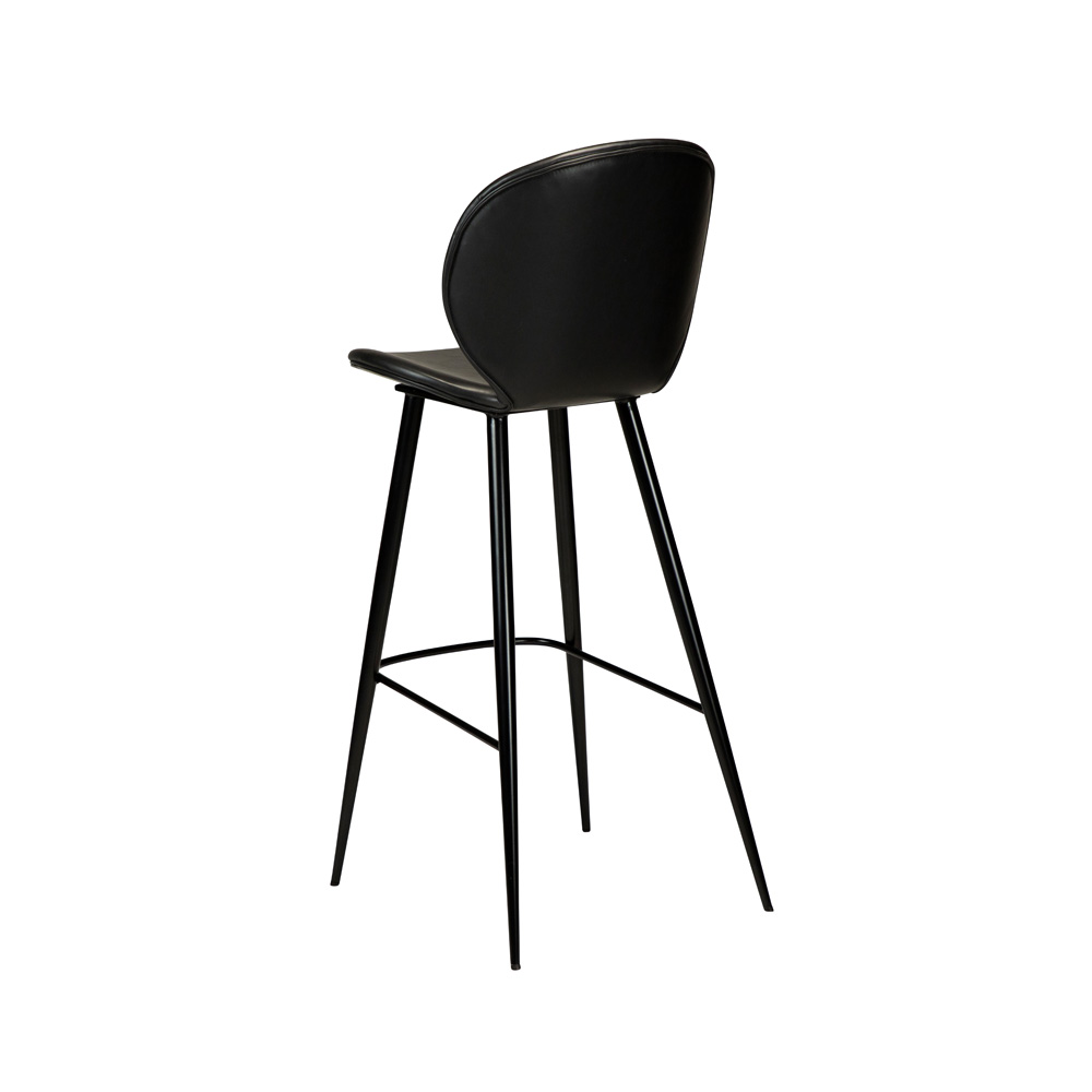 Danform_CLOUD_BAR_STOOL_Baarituoli_vintage_black_art_leather_w_black_metal_legs_03 - Edella