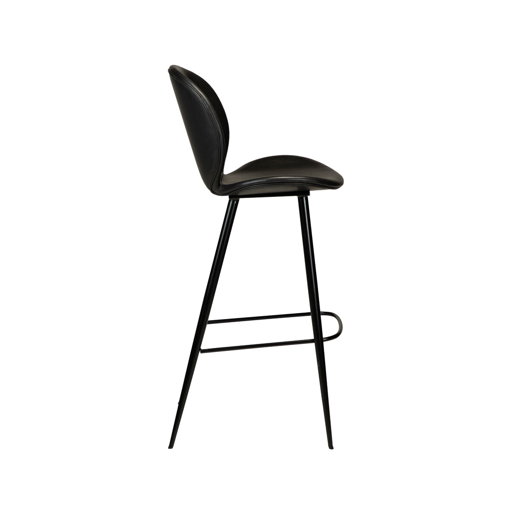Danform_CLOUD_BAR_STOOL_Baarituoli_vintage_black_art_leather_w_black_metal_legs_05 - Edella