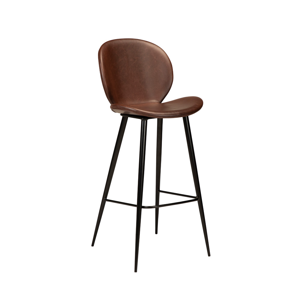 Danform_CLOUD_BAR_STOOL_Baarituoli_vintage_cocoa_art_leather_w_black_metal_legs_01 - Edella