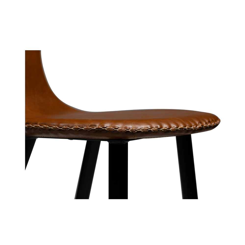 Danform_DOLPHIN_BAR_STOOL_Baarituoli_matala_vintage_light_brown_art_leather_w_black_metal_legs_07 - Edella