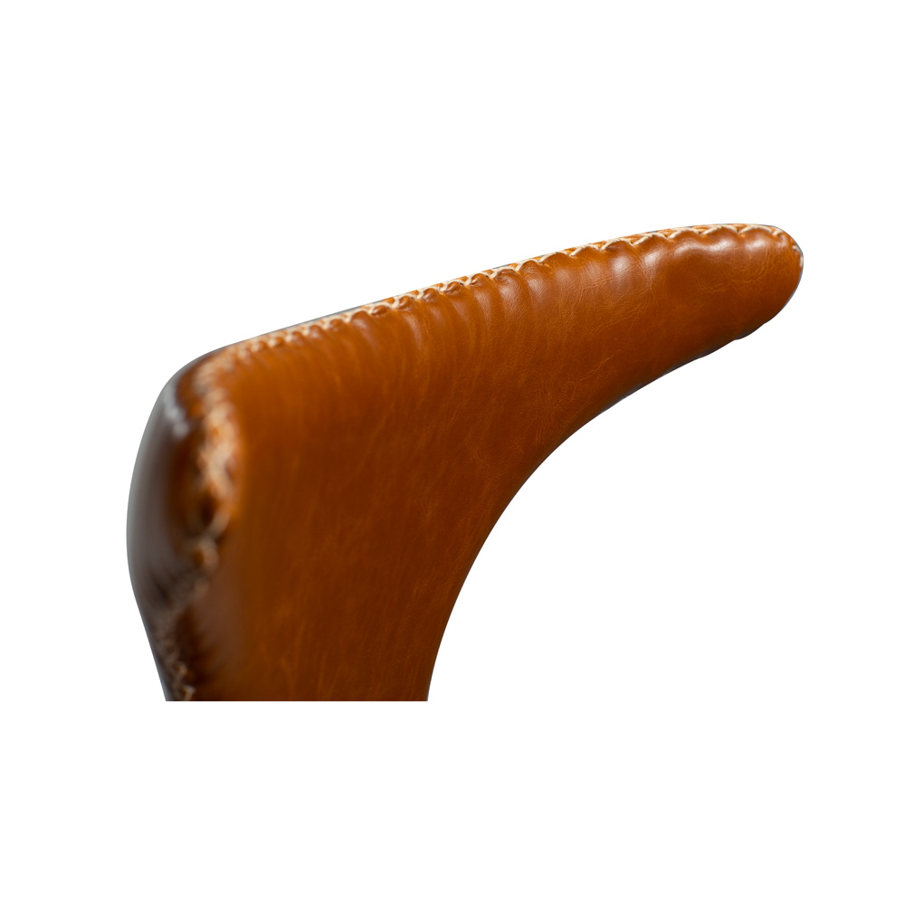 Danform_DOLPHIN_BAR_STOOL_Baarituoli_matala_vintage_light_brown_art_leather_w_black_metal_legs_08 - Edella