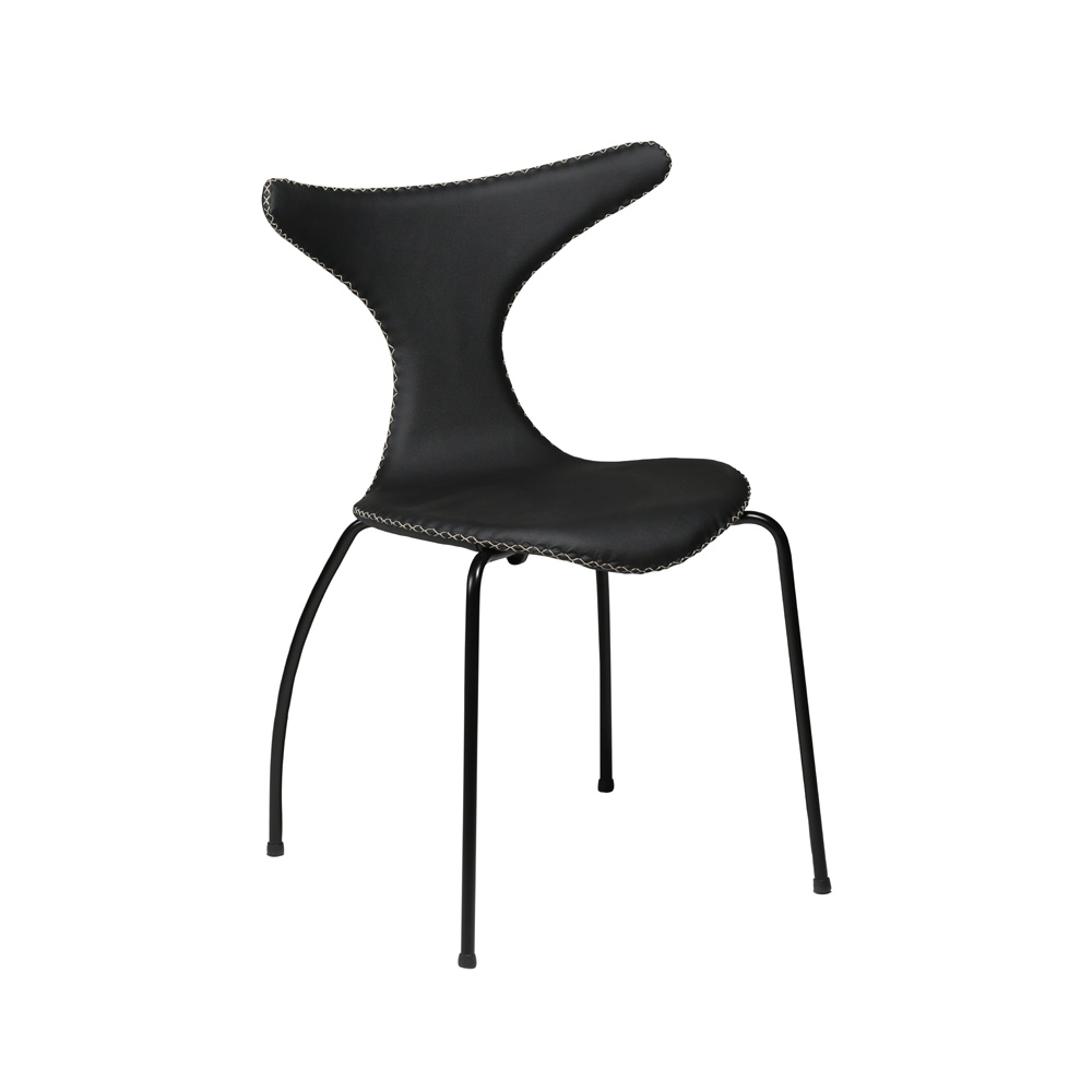 Danform_DOLPHIN_CHAIR_RAVINTOLATUOLI_black_leather_w_black_metal_legs_01 - Edella