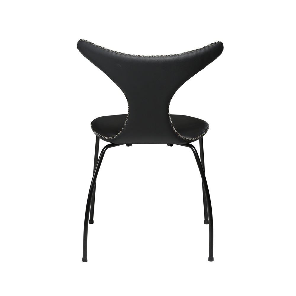 Danform_DOLPHIN_CHAIR_RAVINTOLATUOLI_black_leather_w_black_metal_legs_02 - Edella