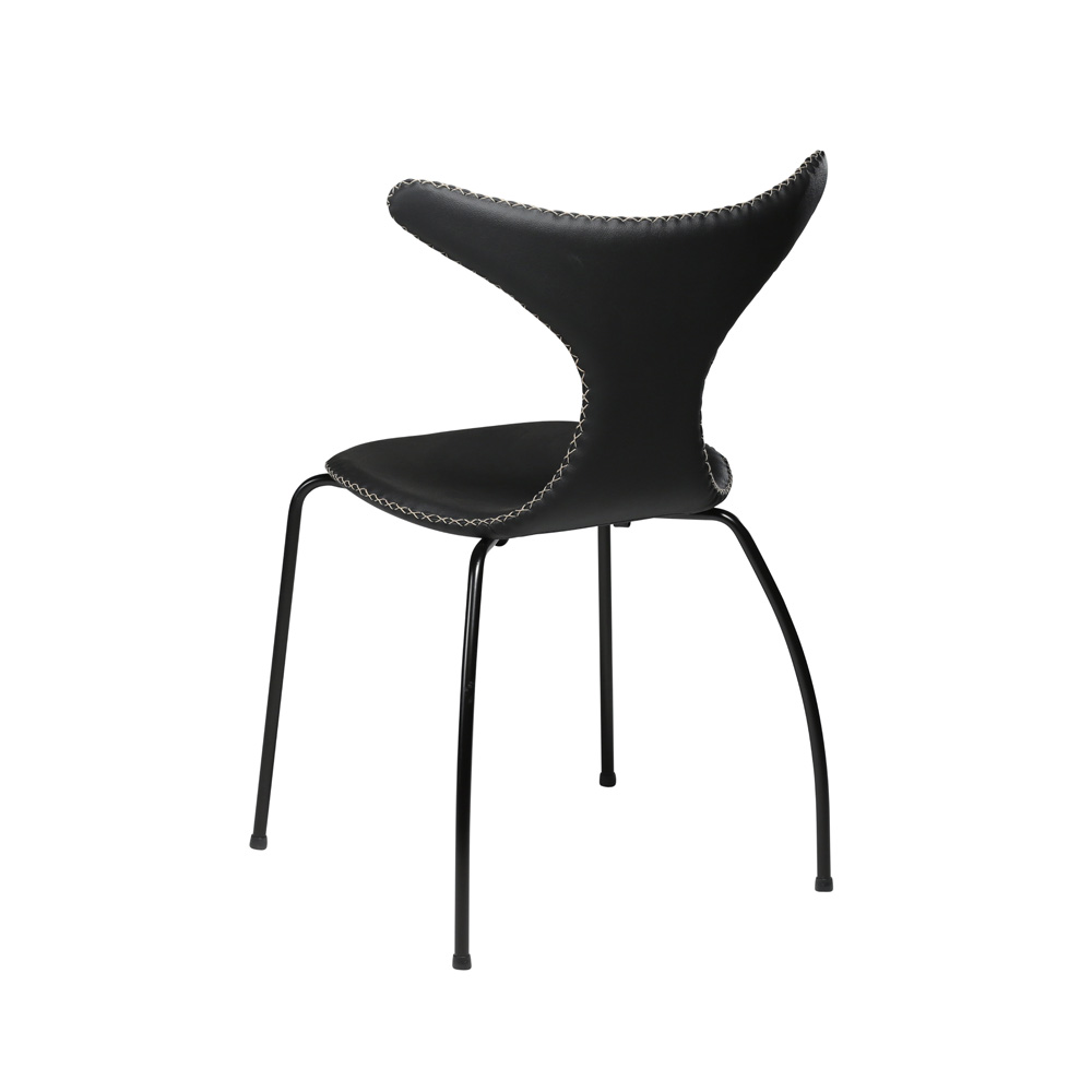 Danform_DOLPHIN_CHAIR_RAVINTOLATUOLI_black_leather_w_black_metal_legs_03 - Edella