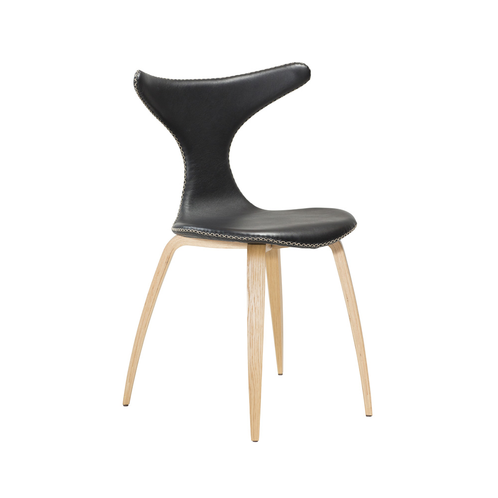 Danform_DOLPHIN_CHAIR_RAVINTOLATUOLI_black_leather_w_oak_veneer_legs_01 - Edella