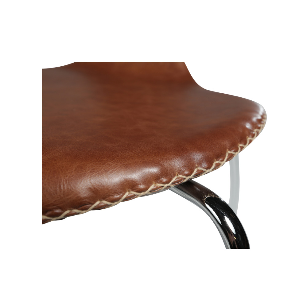 Danform_DOLPHIN_CHAIR_RAVINTOLATUOLI_light_brown_leather_w_chrome_legs_06 - Edella