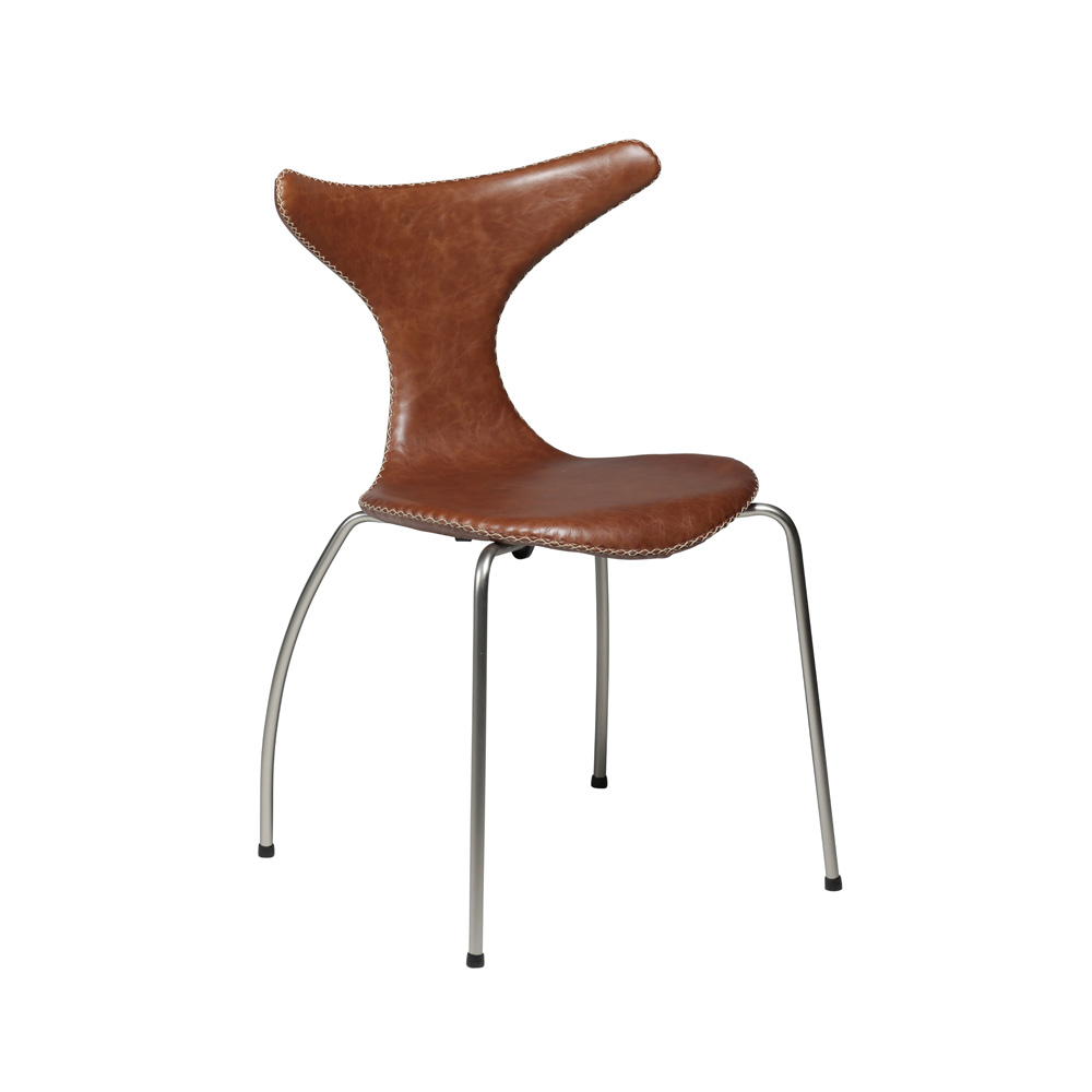Danform_DOLPHIN_CHAIR_RAVINTOLATUOLI_light_brown_leather_w_matte_legs_01 - Edella
