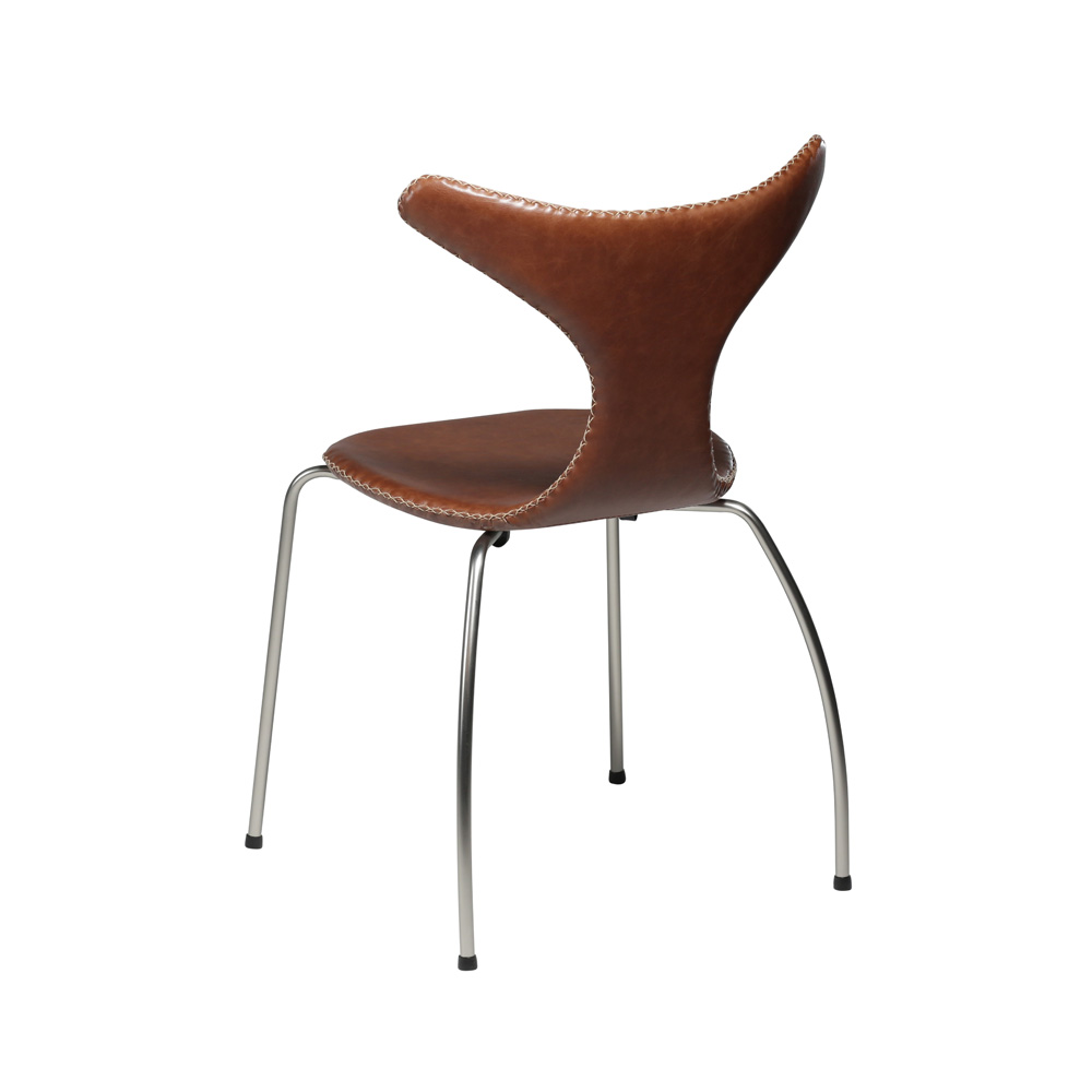 Danform_DOLPHIN_CHAIR_RAVINTOLATUOLI_light_brown_leather_w_matte_legs_03 - Edella