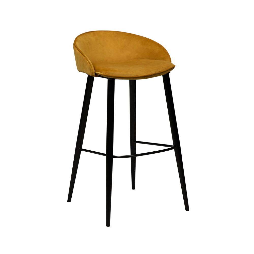 Danform_DUAL_BAR_STOOL_baarituoli_bronze_velvet_w_black_metal_legs_01 - Edella