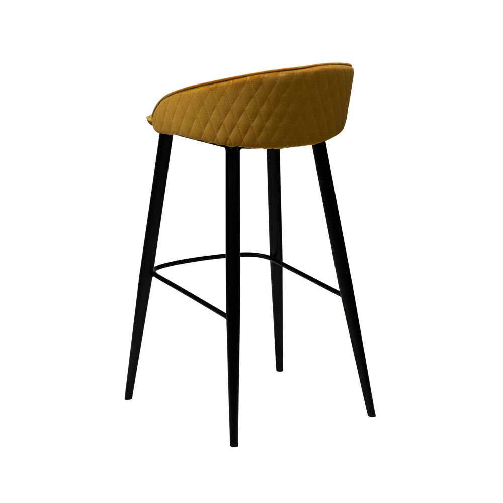 Danform_DUAL_BAR_STOOL_baarituoli_bronze_velvet_w_black_metal_legs_03 - Edella