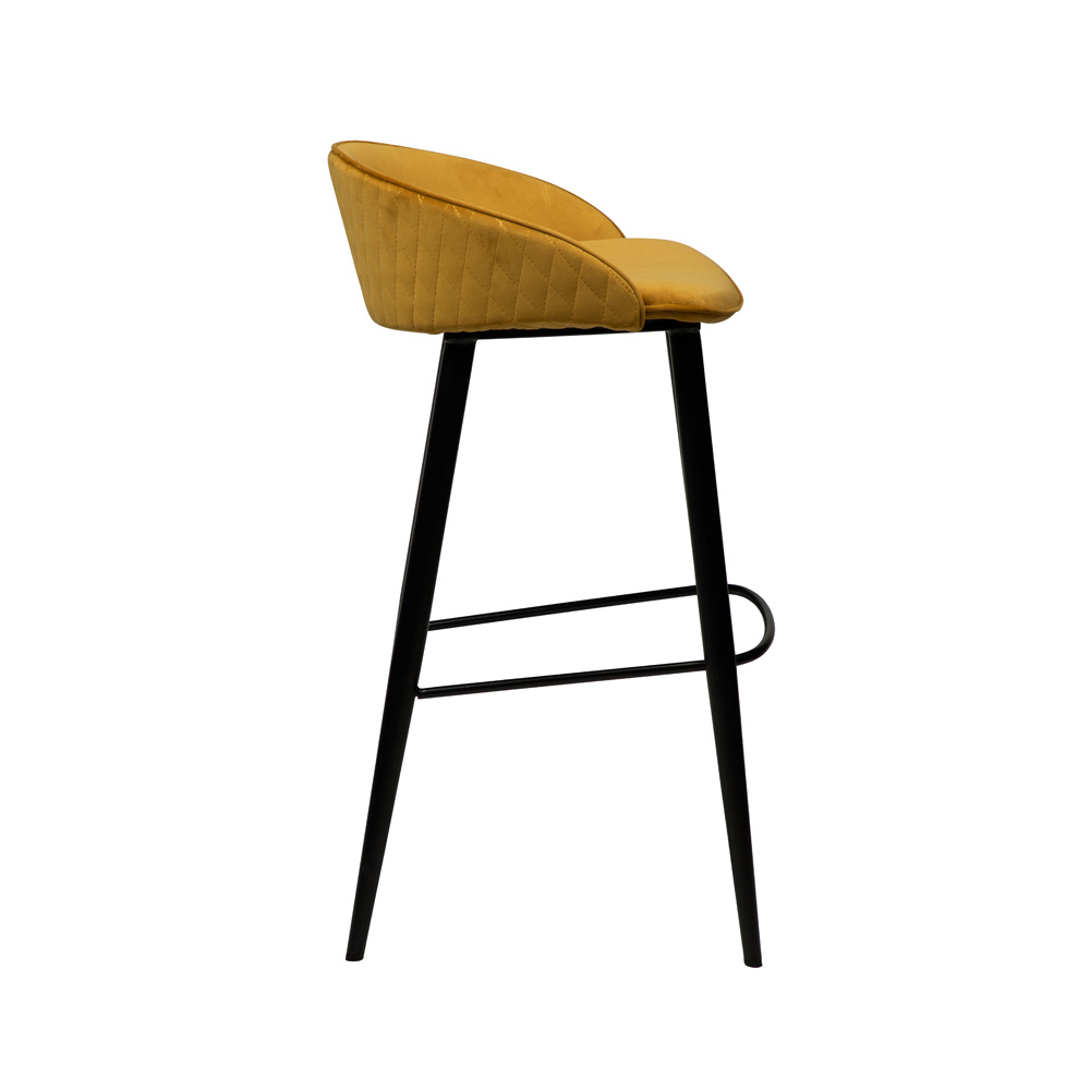 Danform_DUAL_BAR_STOOL_baarituoli_bronze_velvet_w_black_metal_legs_05 - Edella
