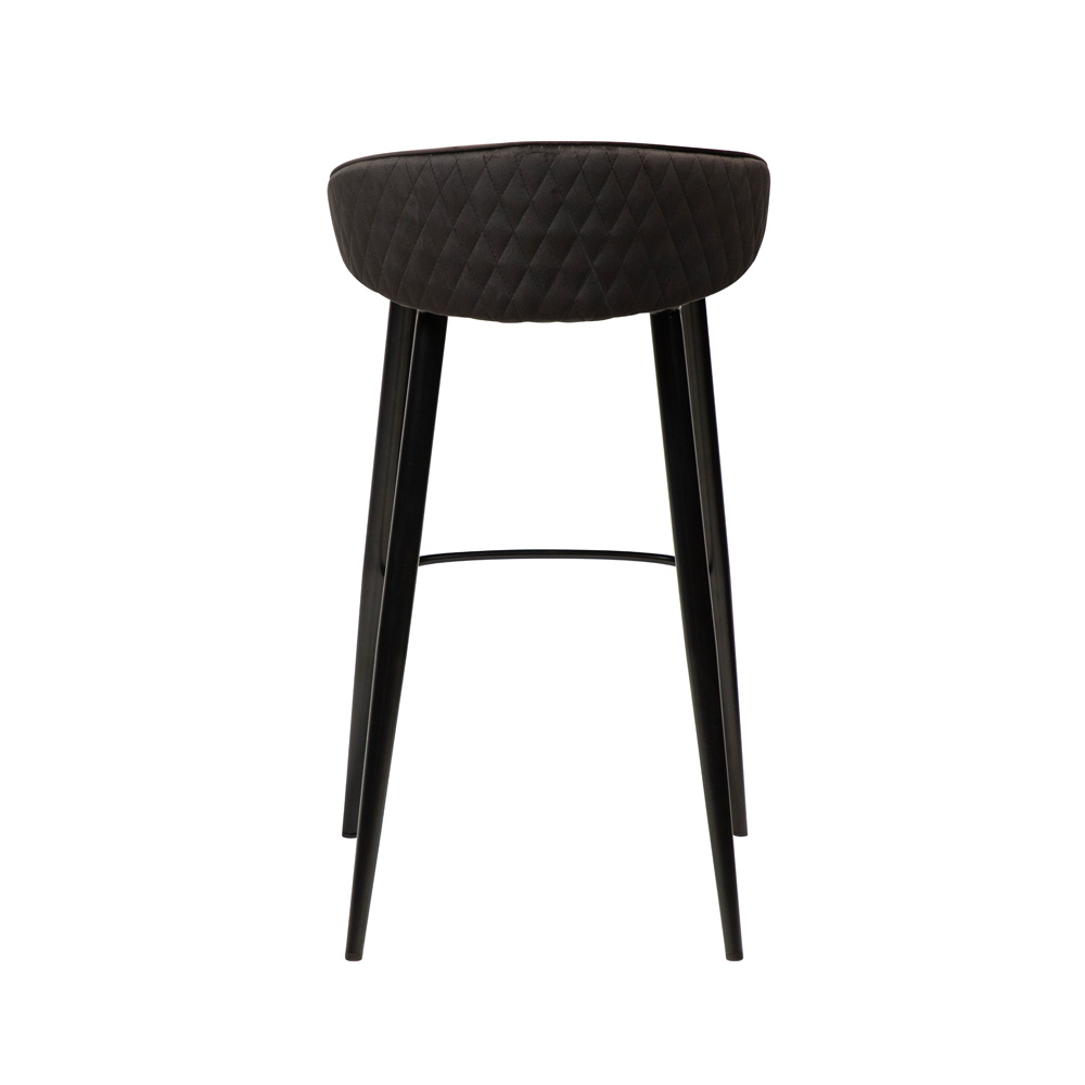 Danform_DUAL_BAR_STOOL_baarituoli_meteorite_black_velvet_w_black_metal_legs_06 - Edella