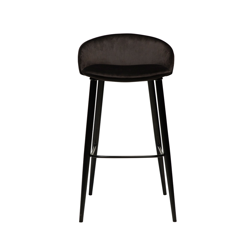 Danform_DUAL_BAR_STOOL_baarituoli_meteorite_black_velvet_w_black_metal_legs_08 - Edella