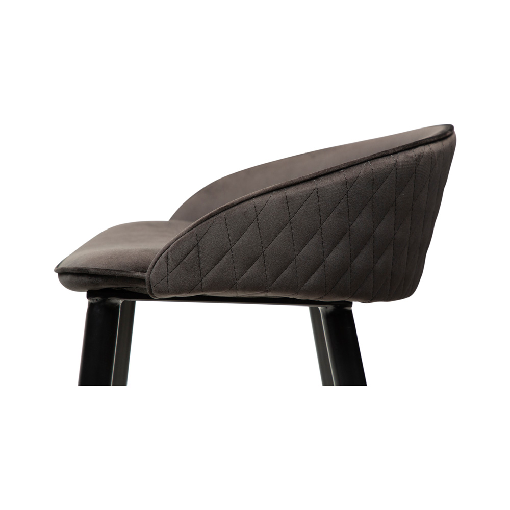 Danform_DUAL_BAR_STOOL_baarituoli_meteorite_black_velvet_w_black_metal_legs_10 - Edella
