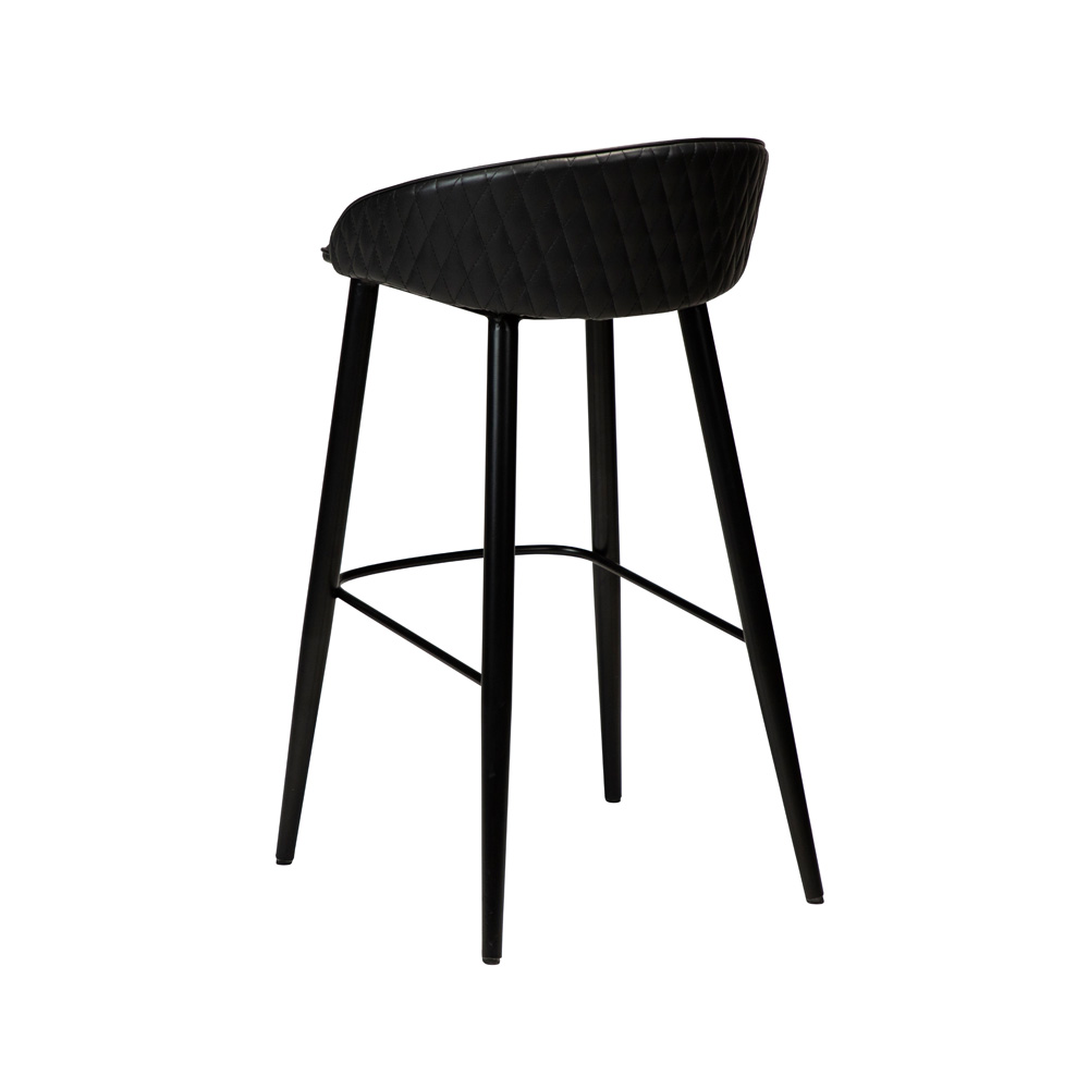 Danform_DUAL_BAR_STOOL_baarituoli_vintage_black_art_leather_w_black_metal_legs_03 - Edella
