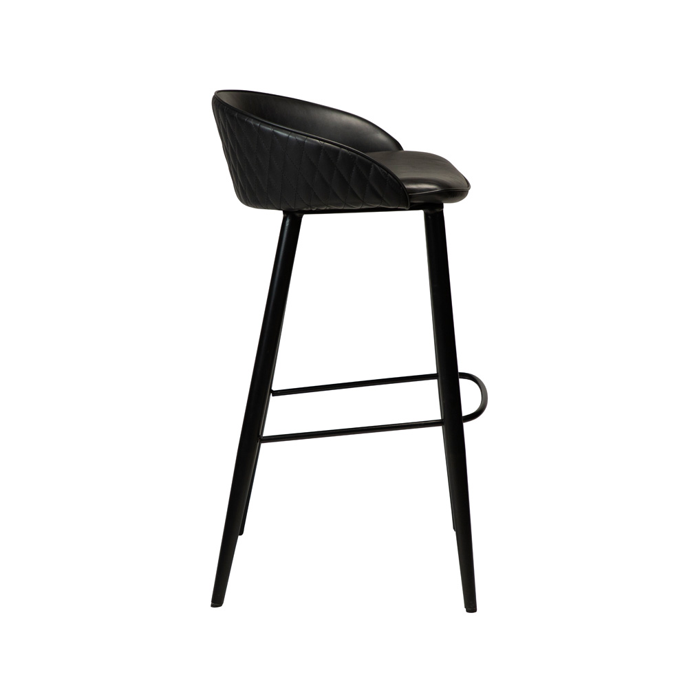 Danform_DUAL_BAR_STOOL_baarituoli_vintage_black_art_leather_w_black_metal_legs_05 - Edella