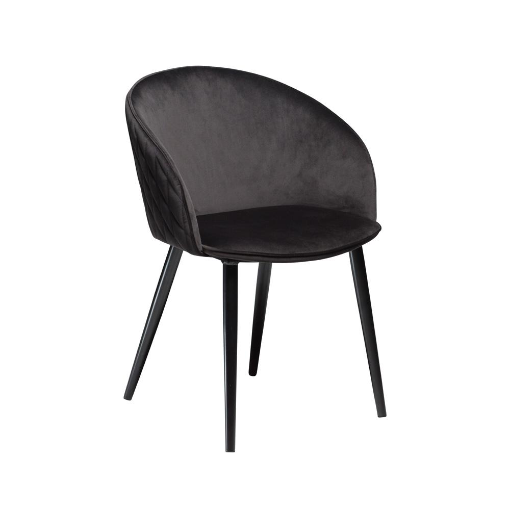 Danform_DUAL_CHAIR_RAVINTOLATUOLI_KAHVILATUOLI_meteorite_black_velvet_w_black_metal_legs_09 - Edella