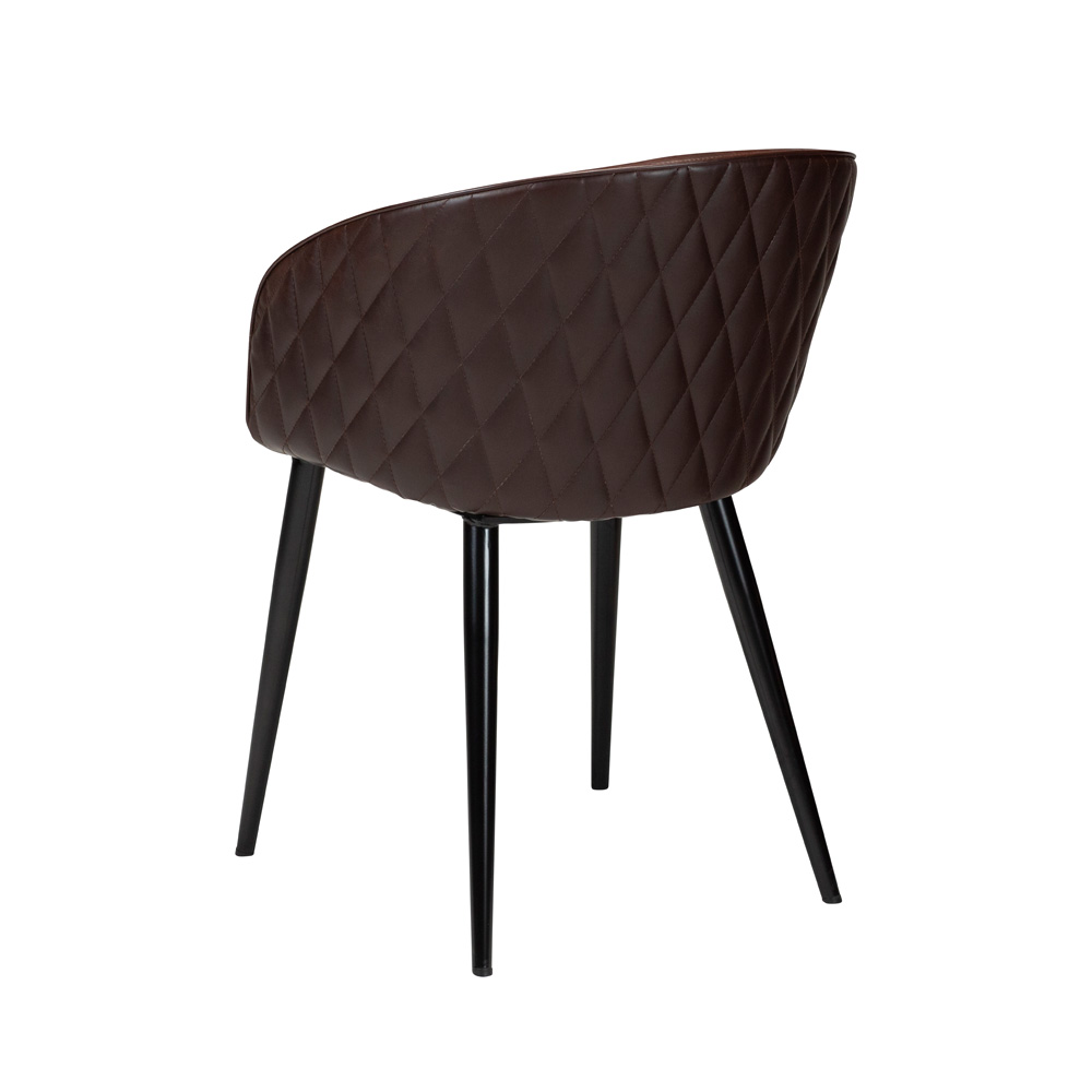 Danform_DUAL_CHAIR_RAVINTOLATUOLI_KAHVILATUOLI_vintage_cocoa_art_leather_w_black_metal_legs_03 - Edella