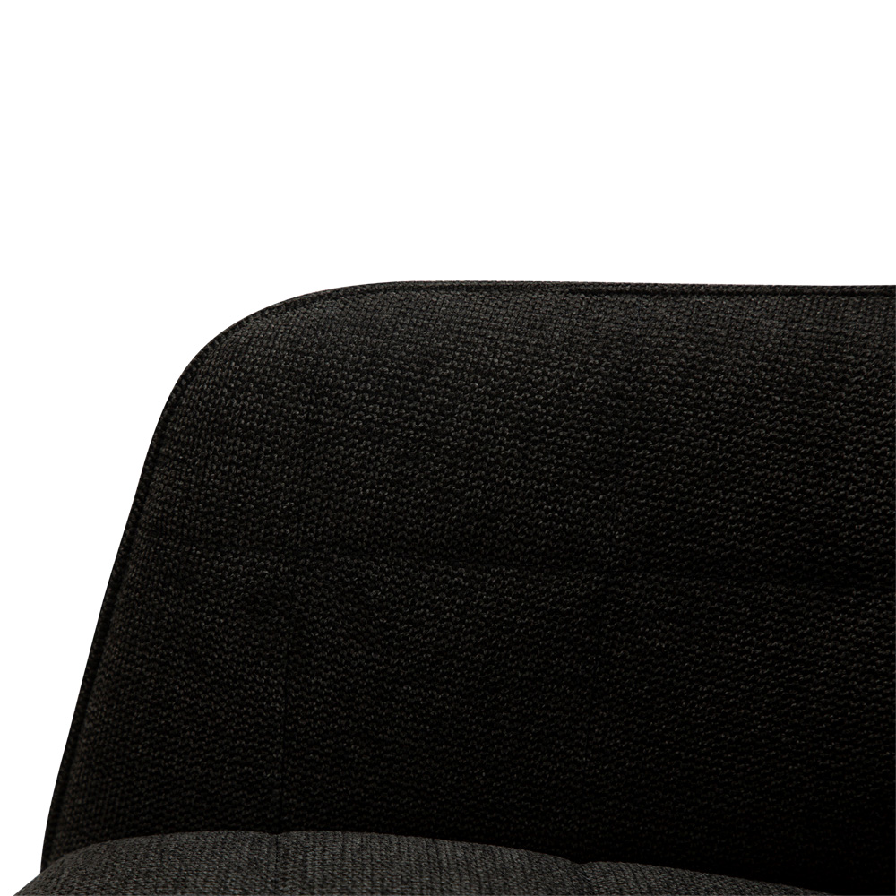 Danform_EMBRACE_ARMCHAIR_ravintolatuoli_kahvilatuoli_käsinojallinen_crow_black_fabric_kangas_mustilla_metallijaloilla_07 - Edella