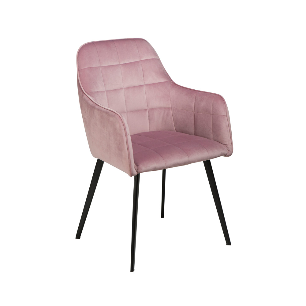 Danform_EMBRACE_CHAIR_RAVINTOLATUOLI_dusty_rose_velvet_w_black_legs_01 - Edella