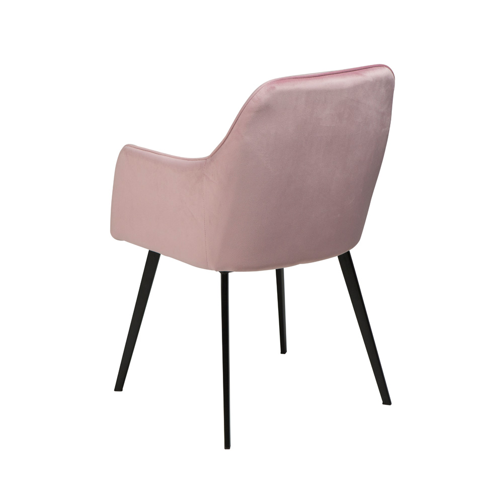 Danform_EMBRACE_CHAIR_RAVINTOLATUOLI_dusty_rose_velvet_w_black_legs_03 - Edella