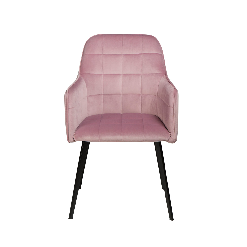 Danform_EMBRACE_CHAIR_RAVINTOLATUOLI_dusty_rose_velvet_w_black_legs_04 - Edella