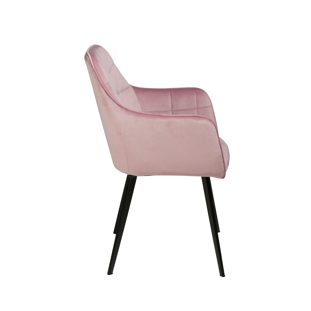 Danform_EMBRACE_CHAIR_RAVINTOLATUOLI_dusty_rose_velvet_w_black_legs_05 - Edella