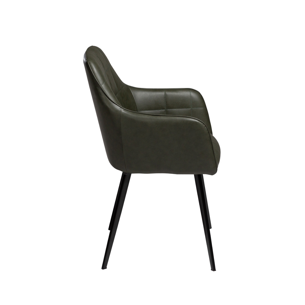 Danform_EMBRACE_CHAIR_RAVINTOLATUOLI_vintage_green_art_leather_w_black_legs_05 - Edella