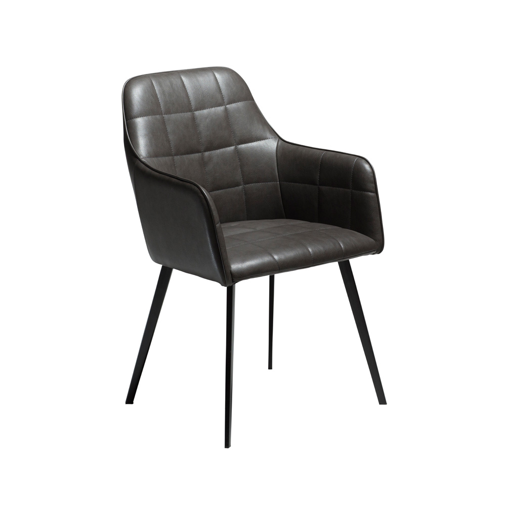 Danform_EMBRACE_CHAIR_RAVINTOLATUOLI_vintage_grey_art_leather_w_black_legs_01 - Edella