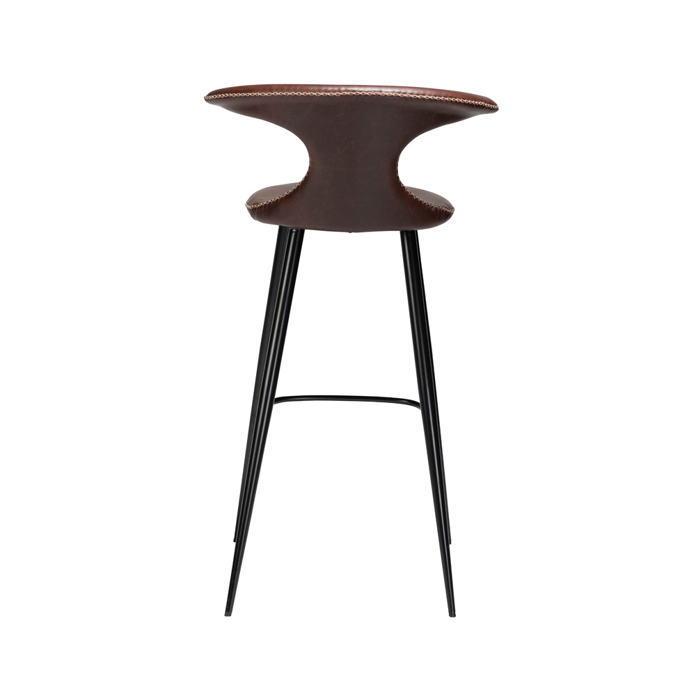 Danform_FLAIR_BAR_STOOL_baarituoli_vintage_cocoa_art_leather_w_black_metal_legs_02 - Edella