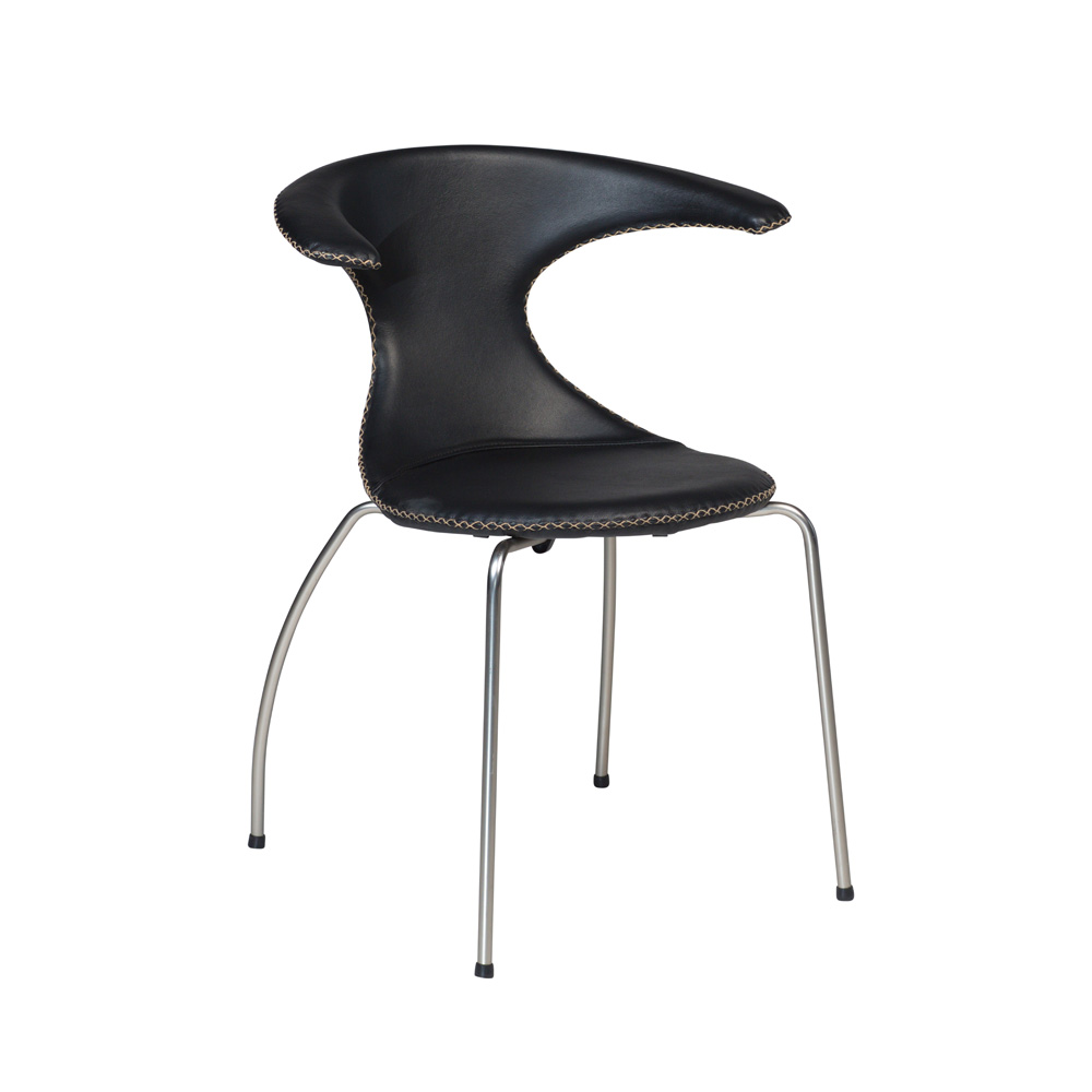 Danform_FLAIR_CHAIR_RAVINTOLATUOLI_KAHVILATUOLI_black_leather_w_matte_legs_01 - Edella