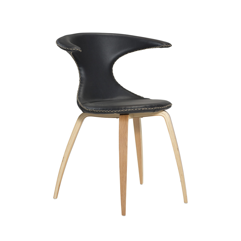 Danform_FLAIR_CHAIR_RAVINTOLATUOLI_KAHVILATUOLI_black_leather_w_oak_veneer_legs_01 - Edella