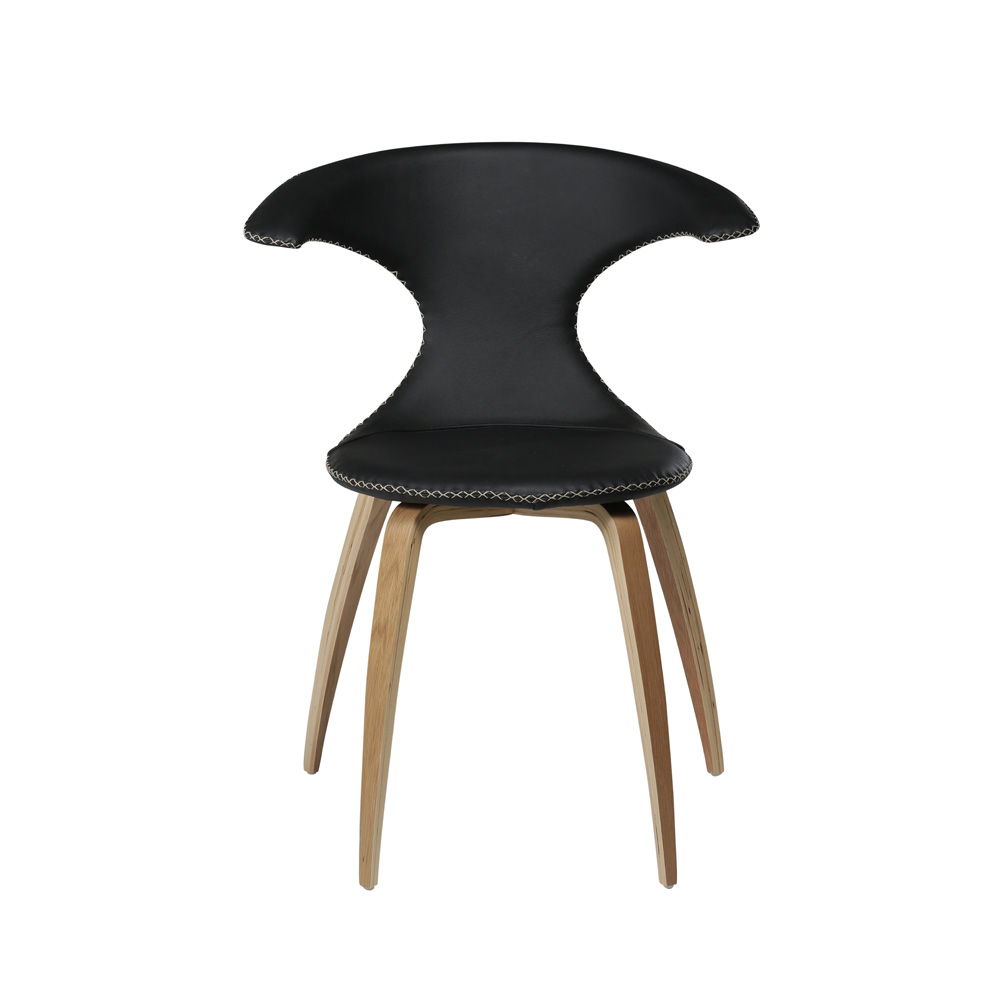 Danform_FLAIR_CHAIR_RAVINTOLATUOLI_KAHVILATUOLI_black_leather_w_oak_veneer_legs_04 - Edella