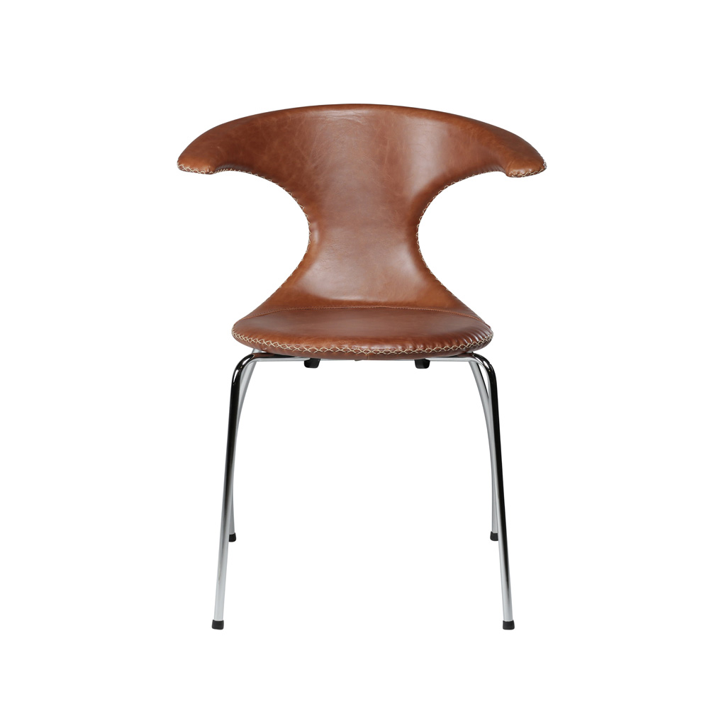 Danform_FLAIR_CHAIR_RAVINTOLATUOLI_KAHVILATUOLI_light_brown_leather_w_chrome_legs_04 - Edella