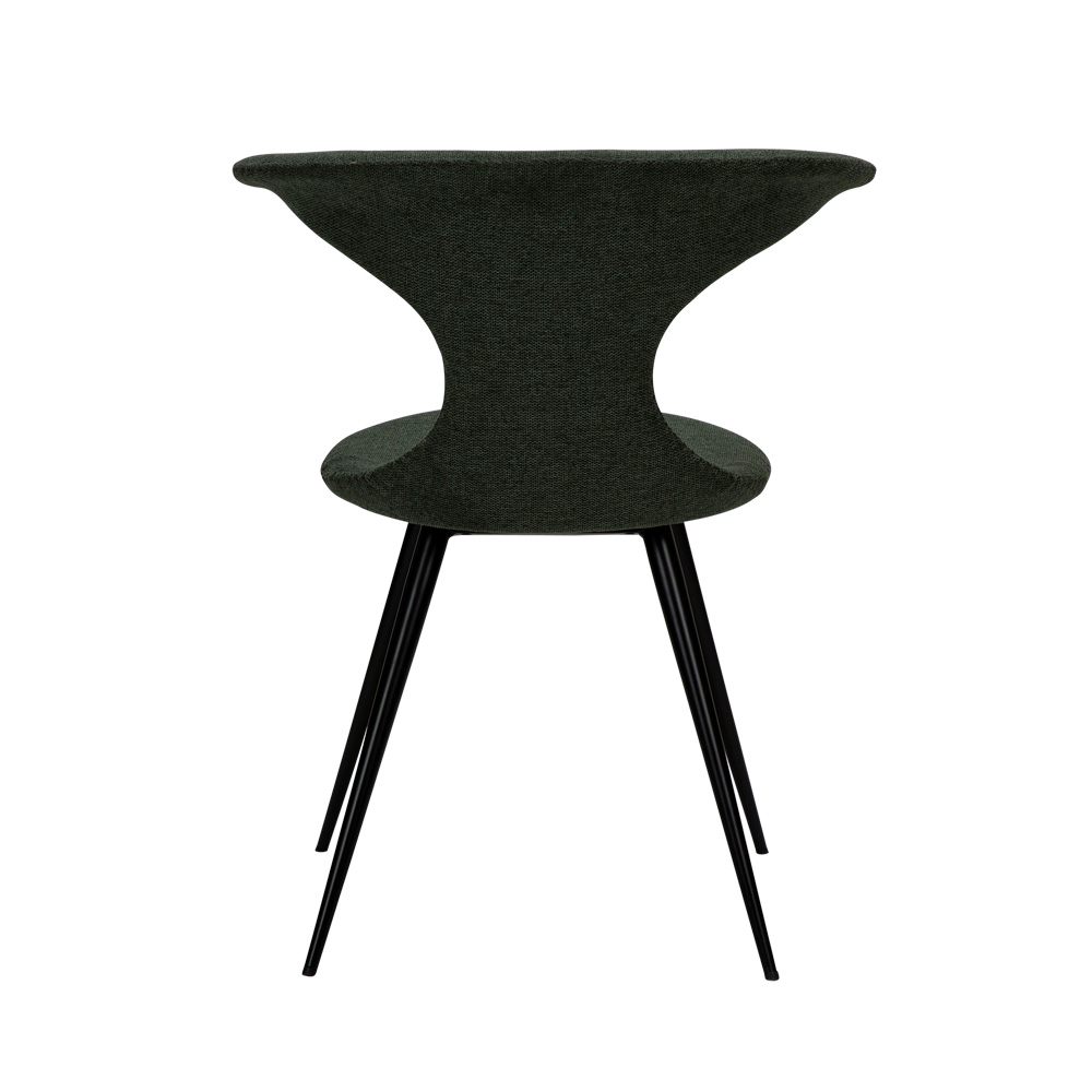 Danform_FLAIR_CHAIR_ravintolatuoli_kahvilatuoli_sage_green_fabric_kangas_mustilla_metallijaloilla_04 - Edella
