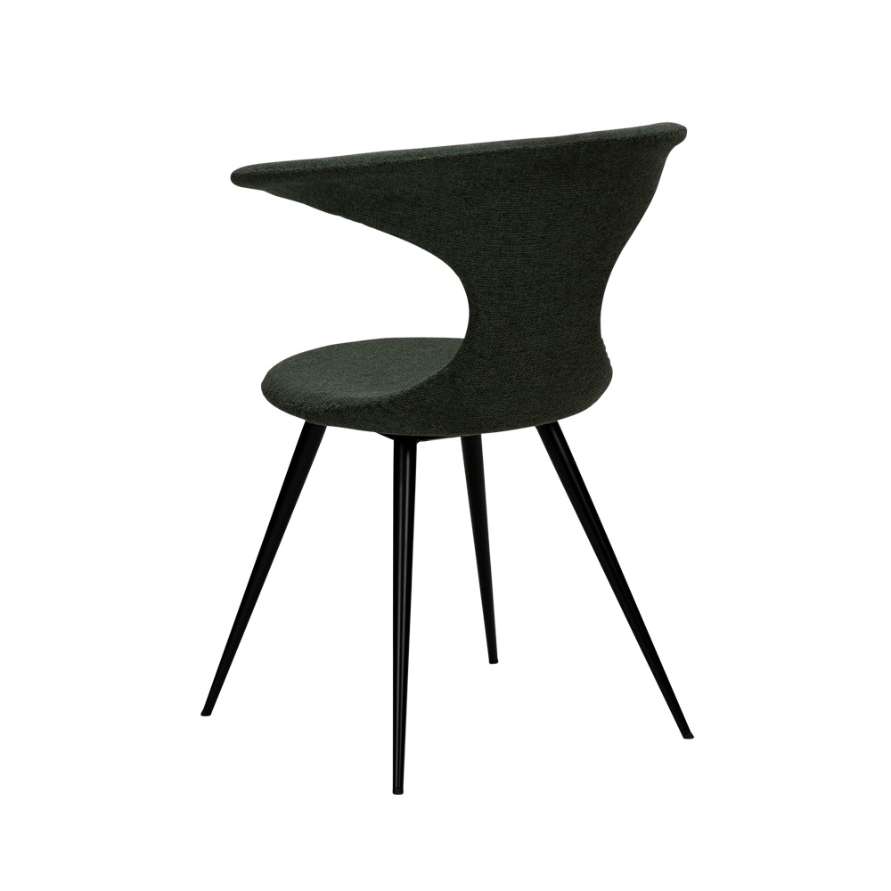 Danform_FLAIR_CHAIR_ravintolatuoli_kahvilatuoli_sage_green_fabric_kangas_mustilla_metallijaloilla_05 - Edella