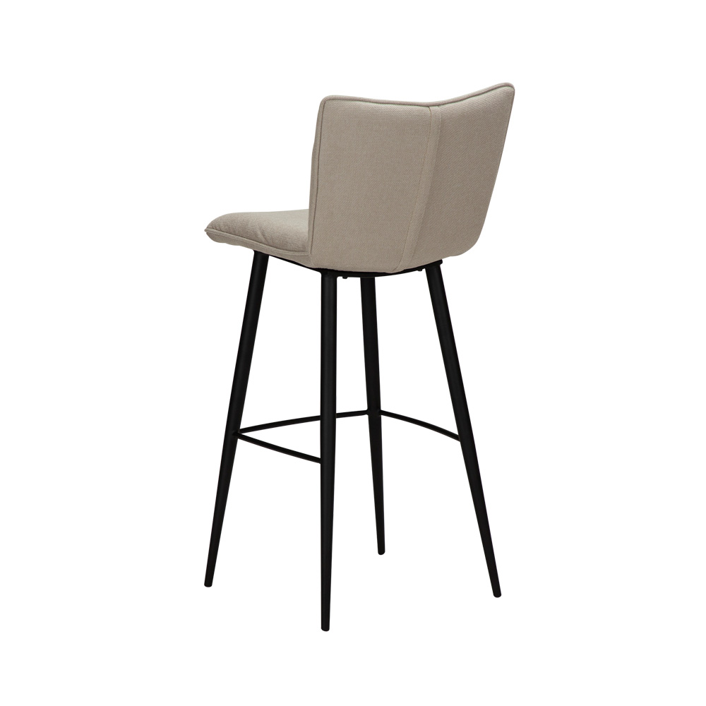Danform_JOIN_Bar_Stool_korkea_baarituoli_kokoverhoiltu_kangas_desert_sand_fabric_metallijalat_05 - Edella