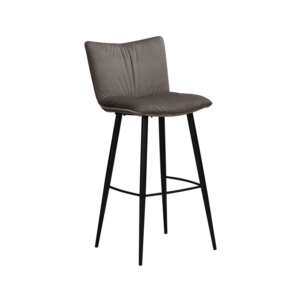 Danform_JOIN_Bar_Stool_korkea_baarituoli_kokoverhoiltu_sametti_alu_velvet_metallijalat_01 - Edella