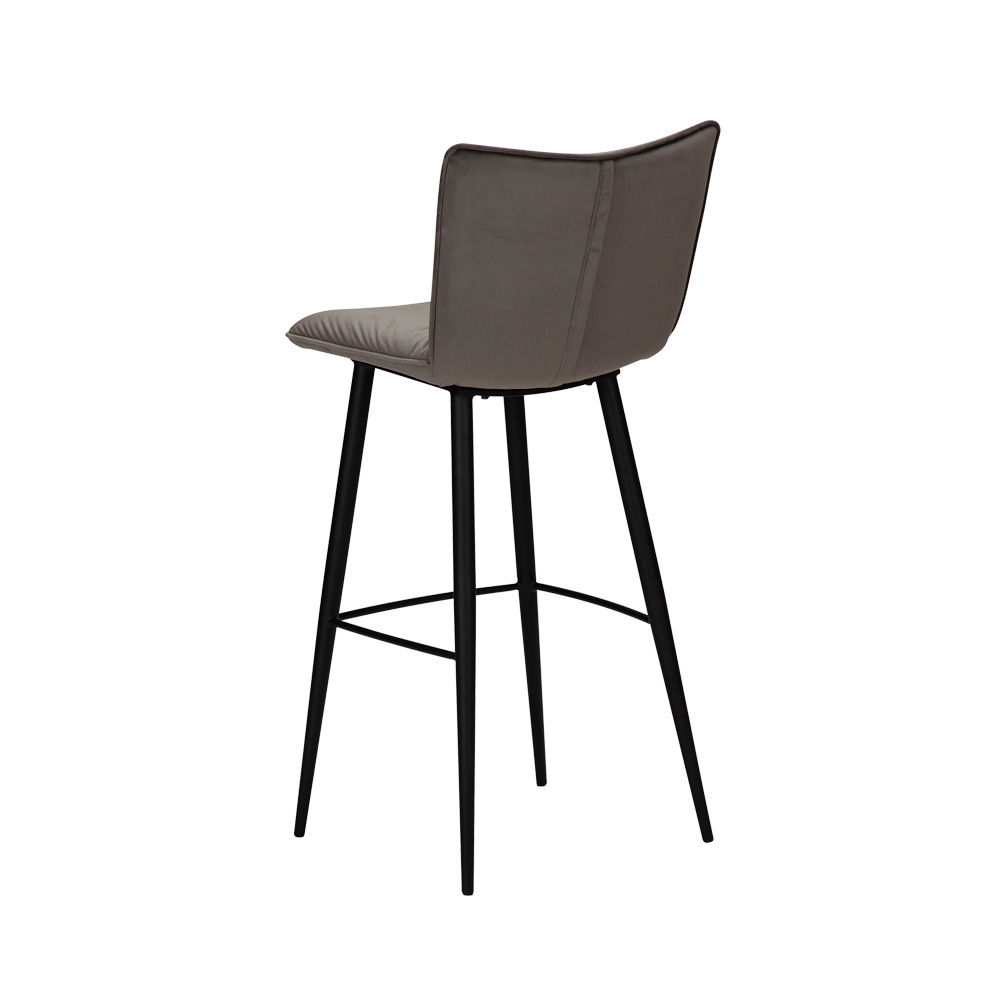Danform_JOIN_Bar_Stool_korkea_baarituoli_kokoverhoiltu_sametti_alu_velvet_metallijalat_05 - Edella